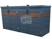 Zabudowa koszy na śmieci obudowa kubłów 275x80x120 cm 4x240L GP337