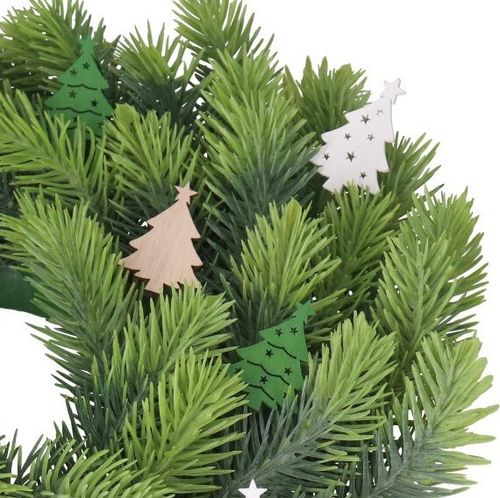 OZDOBY ŚWIĄTECZNE DREWNIANE DO STROIKA 36SZT CHOINKA CHOINKI na Arena.pl