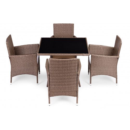 KOMPLET MEBLI OGRODOWYCH MULTIGARDEN Z TECHNORATTANU DLA 4 OSÓB na Arena.pl