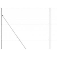 Ogrodzenie z słupkami Srebrny 1.5 x 50 m Stal pokryta PCV