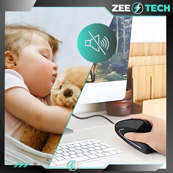 MYSZKA PIONOWA PRZEWODOWA USB WERTYKALNA CICHA DO KOMPUTERA LAPTOPA 3200DPI zdjęcie 14