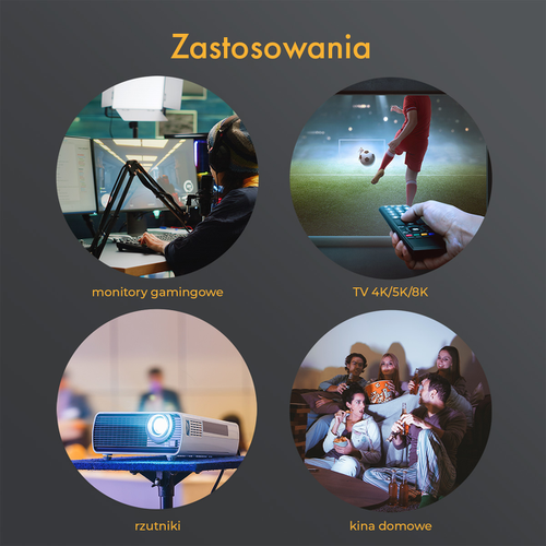 Claroc Kabel optyczny DisplayPort 1.4 AOC 8K 60Hz 10 m na Arena.pl