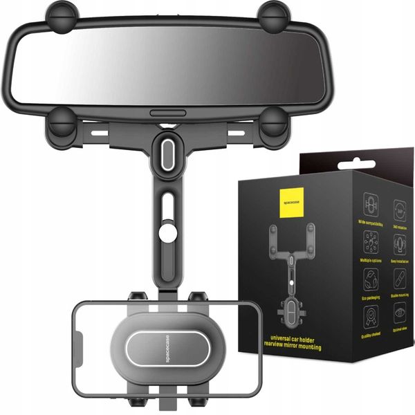 Spacecase Car Holder Sc19 Mirror Black zdjęcie 1