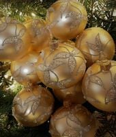 Szklane bombki choinkowe 4 szt. 10 cm Premium