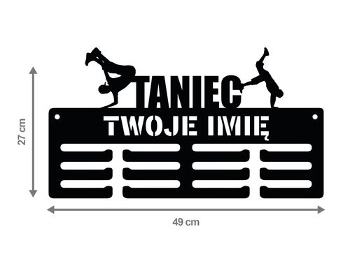 Wieszak na medale TANIEC twoje imię dowolny tekst 278.3 na Arena.pl