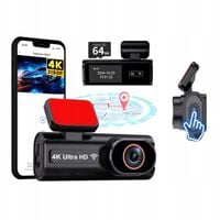 Wideorejestrator Kamera Samochodowa Rejestrator Jazdy 4K Wifi G-Sensor 64Gb