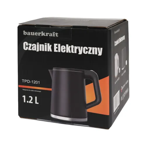 Czajnik elektryczny bezprzewodowy turystyczny 1500 W 1.2 l obrotowy czarny na Arena.pl