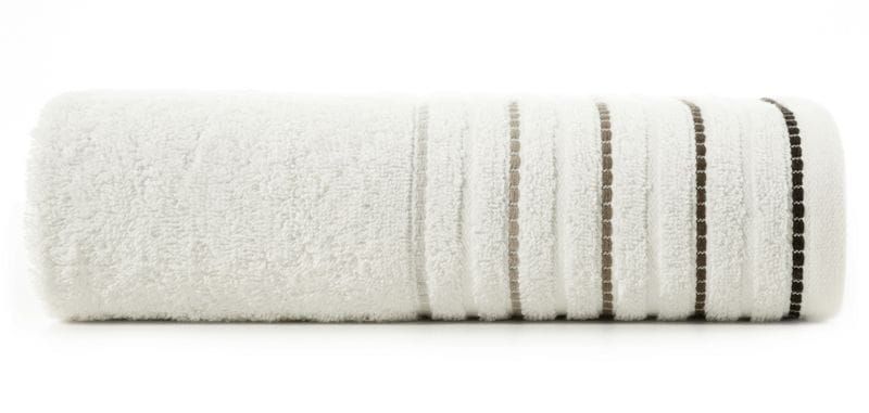 Ręcznik z ozdobną bordiura w pasy 50X90 KREMOWY zdjęcie 6