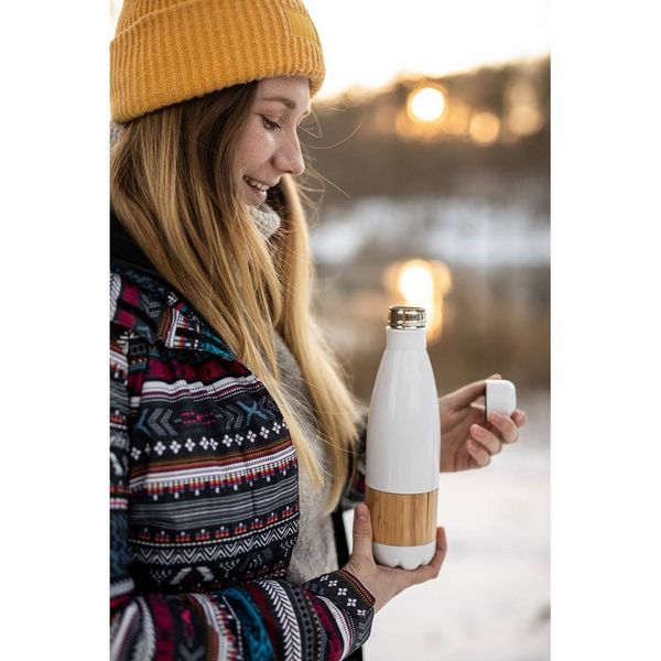 Butelka termiczna 500 ml z bambusowym elementem zdjęcie 4