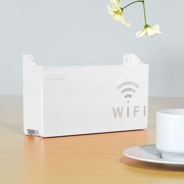UCHWYT ŚCIENNY PÓŁKA na ROUTER WIFI SWITCH BIAŁA zdjęcie 3