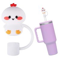 Silikonowa Osłonka Zatyczka na słomkę pyłoszczelna Kurczak