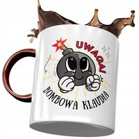 Kubek Bordowy Dla Klaudii Koleżanki Żony Prezent Z Nadrukiem Ze Zdjęciem