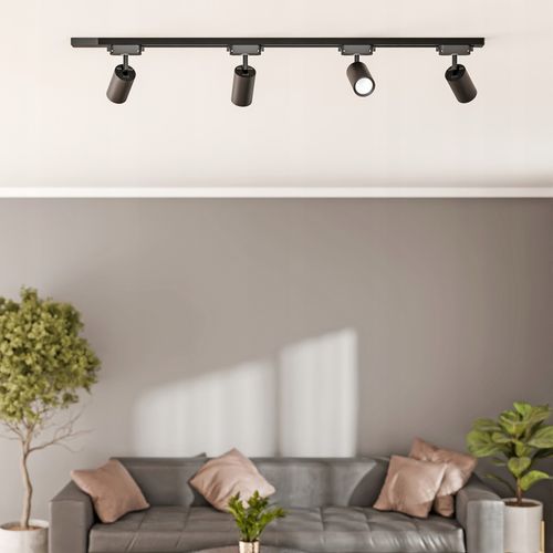 Zestaw Szynoprzewód Szyna 1m + 4x Oprawa Halogenowa LED GU10 Lampa na Arena.pl