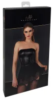 noir handmade sukienka mini z szelkami l, czarny powerwetlook