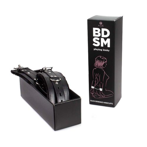 kajdanki-black bondage handcuffs bdsm na Arena.pl