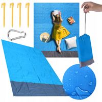 mata plażowa wodoodporna koc piknikowy rodzinny na piknik wakacje 200x145cm