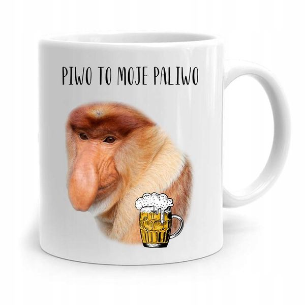 Kubek Śmieszny Nosacz Janusz Piwo To Moje Paliwo Z Nadrukiem Ze Zdjęciem zdjęcie 1