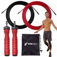 SKAKANKA DO SKAKANIA REGULOWANA 2 STAL LINKI ŁOŻYSKA FIT4MED PROFESJONALNA