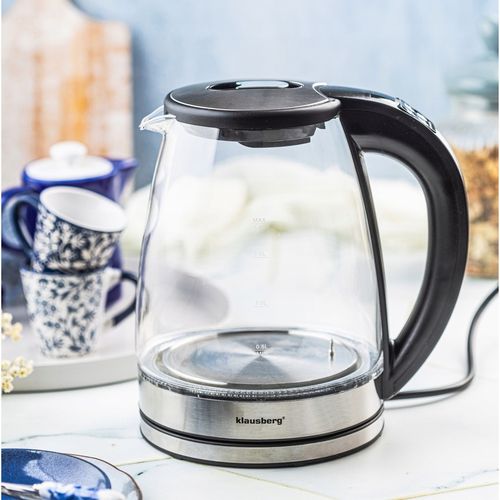 Czajnik elektryczny szklany Regulacja Temp. Klausberg KB-7887 1.8L LED LCD na Arena.pl