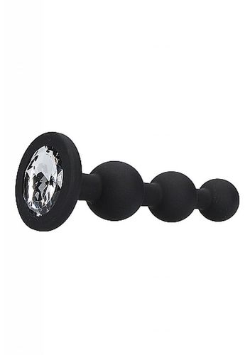 silicone beaded diamond butt plug   black na Arena.pl