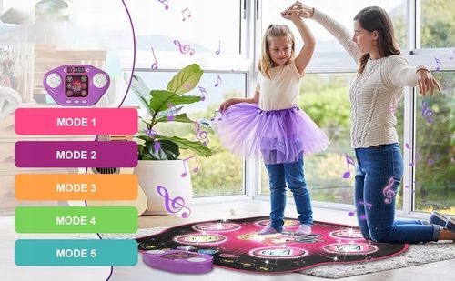 MATA DO TAŃCZENIA MUZYCZNA DLA DZIECI INTERAKTYWNA LED BLUETOOTH 27× POZIOM na Arena.pl