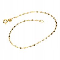 Złota 585 bransoletka elementowa R18 diamentowane ogniwa idealna na prezent