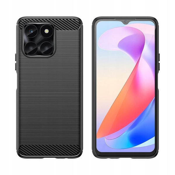 etui carbon case do honor x6a - czarne zdjęcie 1