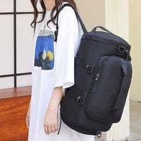 torba sportowa plecak z przegrodą na buty czarna