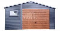 GARAŻ BLASZANY 5m x 5m dwuspad - Brama - antracyt TS218 5x5