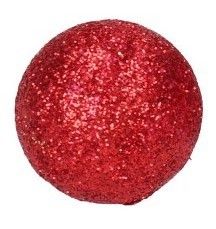 KULKI STYROPIANOWE Z BROKATEM 2,5CM 50SZT CZERWONE zdjęcie 3