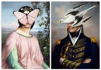 Zestaw dwóch plakatów portret motyl 30x40 cm