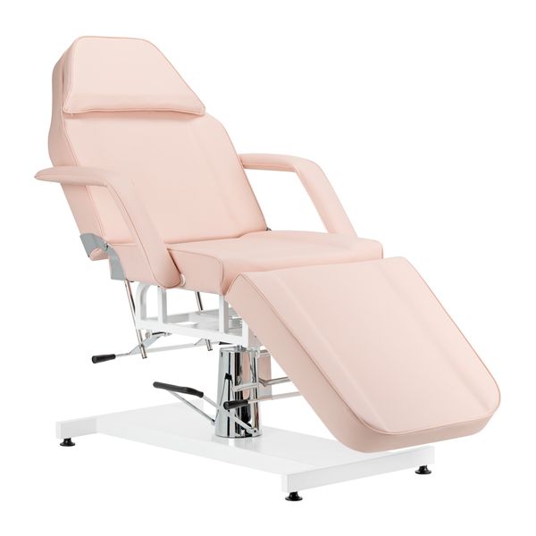 Fotel kosmetyczny hydrauliczny Basic 210 różowy zdjęcie 1