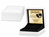 BIAŁE PUDEŁKO PUDEŁECZKO SKÓRZANE Z GRAWEREM NA BIŻUTERIĘ