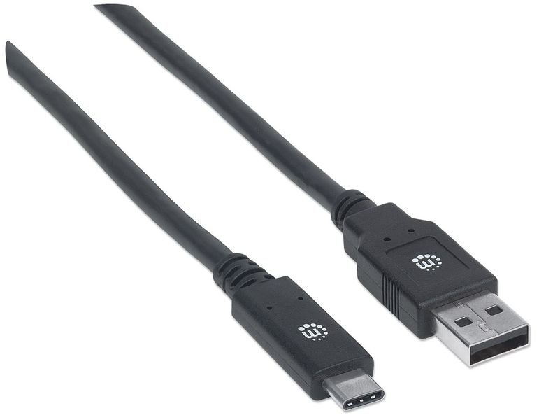 KABEL USB C-A M/M 2,0m USB3.0 SuperSpeed czarny zdjęcie 2