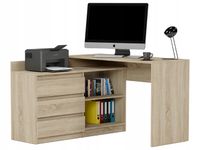 Biurko narożne i komoda zestaw 120x50 sonoma N-15