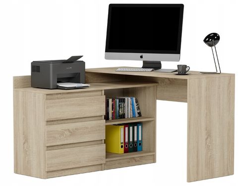 Biurko narożne i komoda zestaw 120x50 sonoma N-15 na Arena.pl