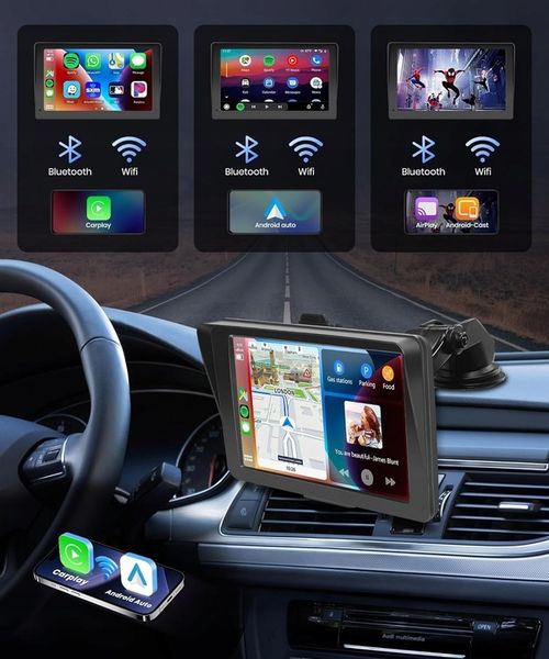 Radio stacja multimedialna do samochodu AUX Apple Carplay Android Auto 7" zdjęcie 2
