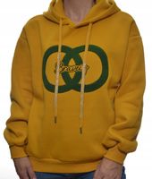 Damska bluza dresowa z kapturem uni żółty