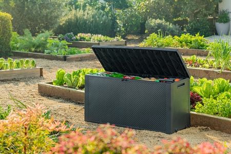SKRZYNIA OGRODOWA NA TARAS KETER GRAFITOWA 277 l na Arena.pl