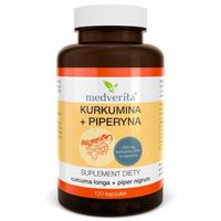 KURKUMINA + PIPERYNA 120 kapsułek Kurkuma Curcumin