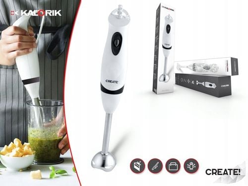 Blender ręczny kompaktowy 300W stal nierdzewna do zup sosów koktajli na Arena.pl