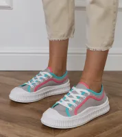Szare trampki damskie na platformie Salis 39