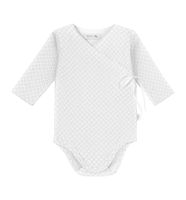 Body bawełniane kimono białe w kółeczka 68