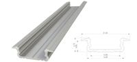 AL12-GLG1-AS-2020 – Profil LED wpuszczany GLG1, srebrny anodowany, 2,02 m