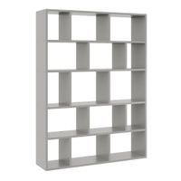 Duży regał wiszący, półka ścienna, 105x18x141 cm, szary, mat | TYLETEGOTU