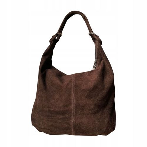 CZEKOLADOWA ZAMSZOWA TOREBKA WOREK BRĄZOWA TOREBKA ZAMSZ Vera Pelle na Arena.pl