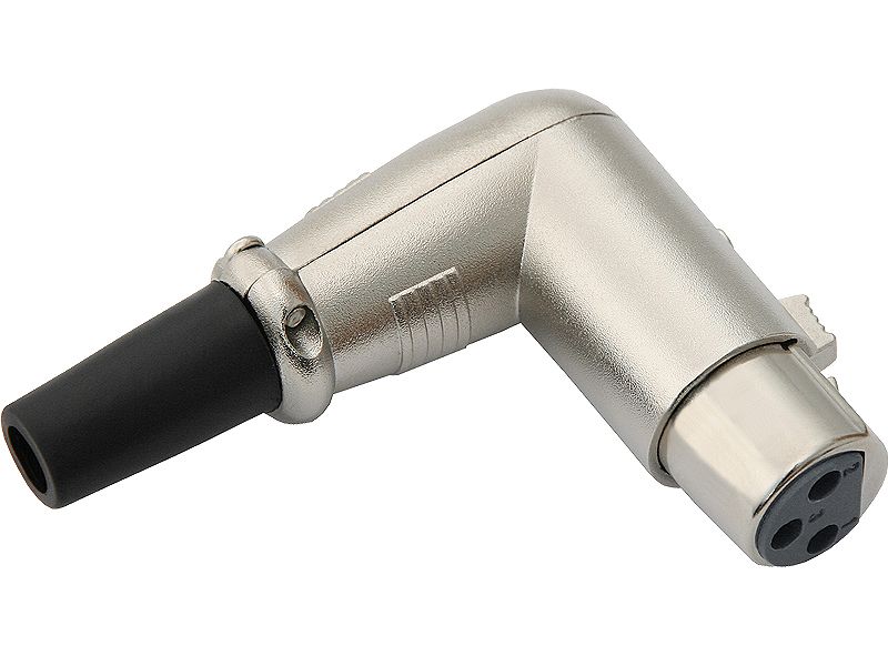 Gniazdo mikrofonowe XLR 3P na kabel kątowe zdjęcie 1