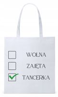 Torba Biała Eco Shopper Dla Tancerki Prezent Z Nadrukiem Ze Zdjęciem