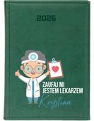 KALENDARZ A4 2026 DZIENNY terminarz nadruk PREZENT DLA LEKARZA + IMIE