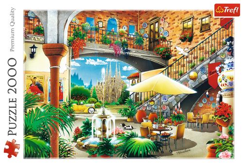 Puzzle 2000 elementów, Widok na Barcelonę, Trefl 27105 na Arena.pl